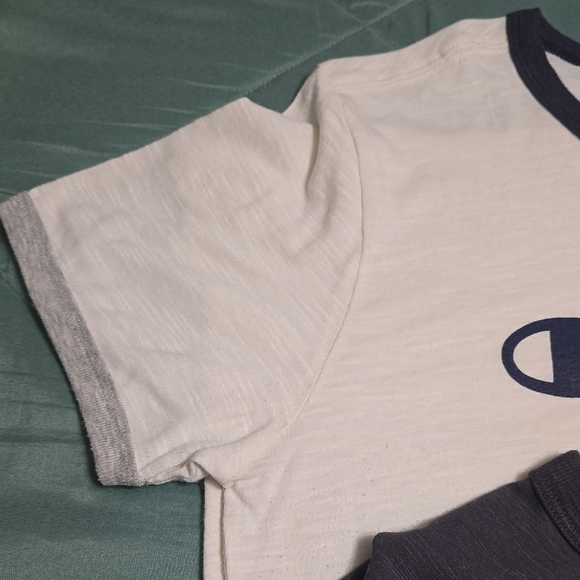 Champion Cream and Black Raglan Short Sleeve Tee - Picture 2 of 7